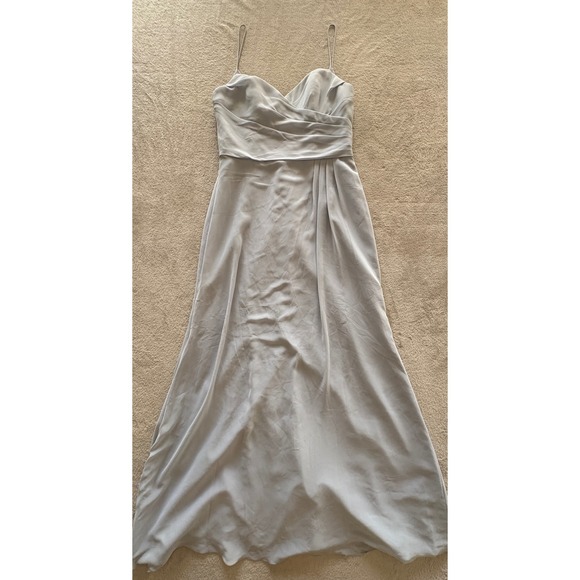 Hayley Paige Occasions Dresses & Skirts - Hayley Paige Occasions Grey Chiffon V-Neck Maxi Bridesmaid Dress 5603 Womens 10
